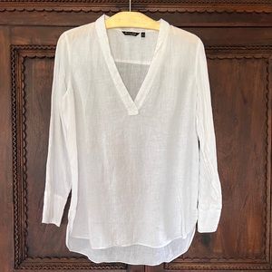 White Massimo Dutti linen blouse. Size 4.